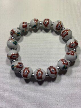 Handmade Ceramic Bead Bracelet
